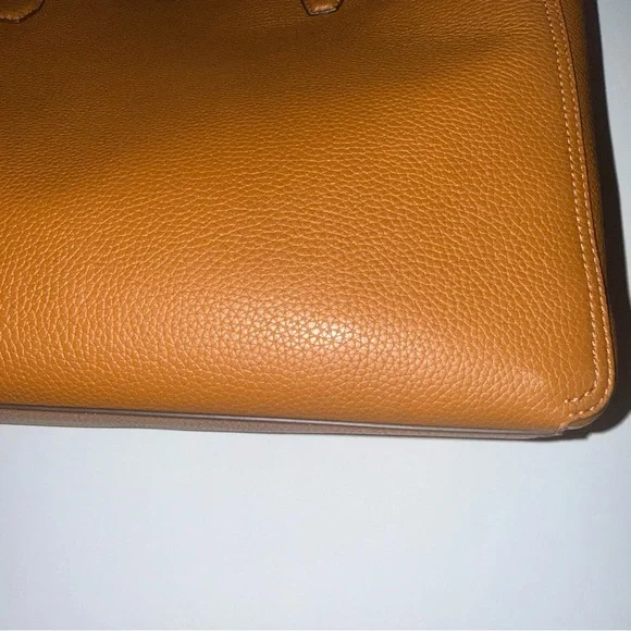 Tory Burch Tan Pebble Leather Tote with Pouch - Picture 4 of 9